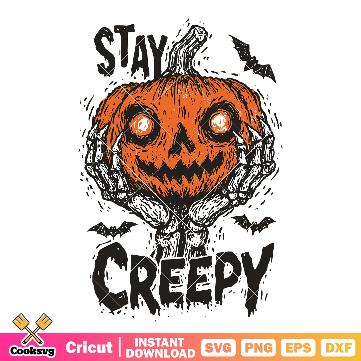Stay creepy with pumpkin svg, creepy pumpkin svg, horror pumpkin​ svg
