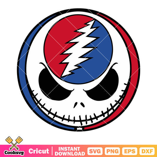 Steal your face svg, jack skelingeton svg, grateful deads​ svg