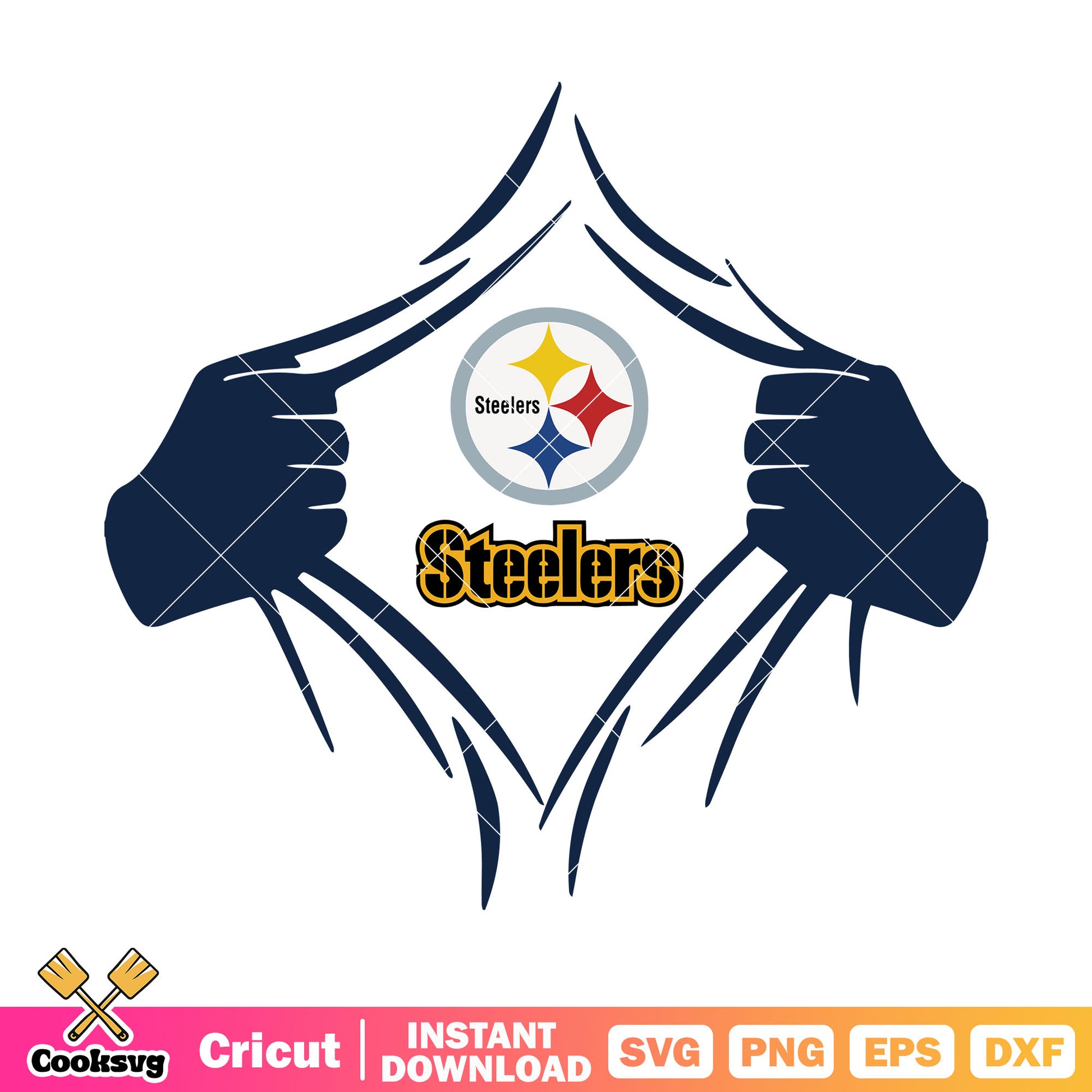 Steeler costume superman svg, steelmark svg, pittsburgh steelers svg