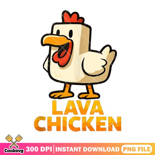 Steve's la la la lava chicken png, lava chicken png, chicken minecraft png