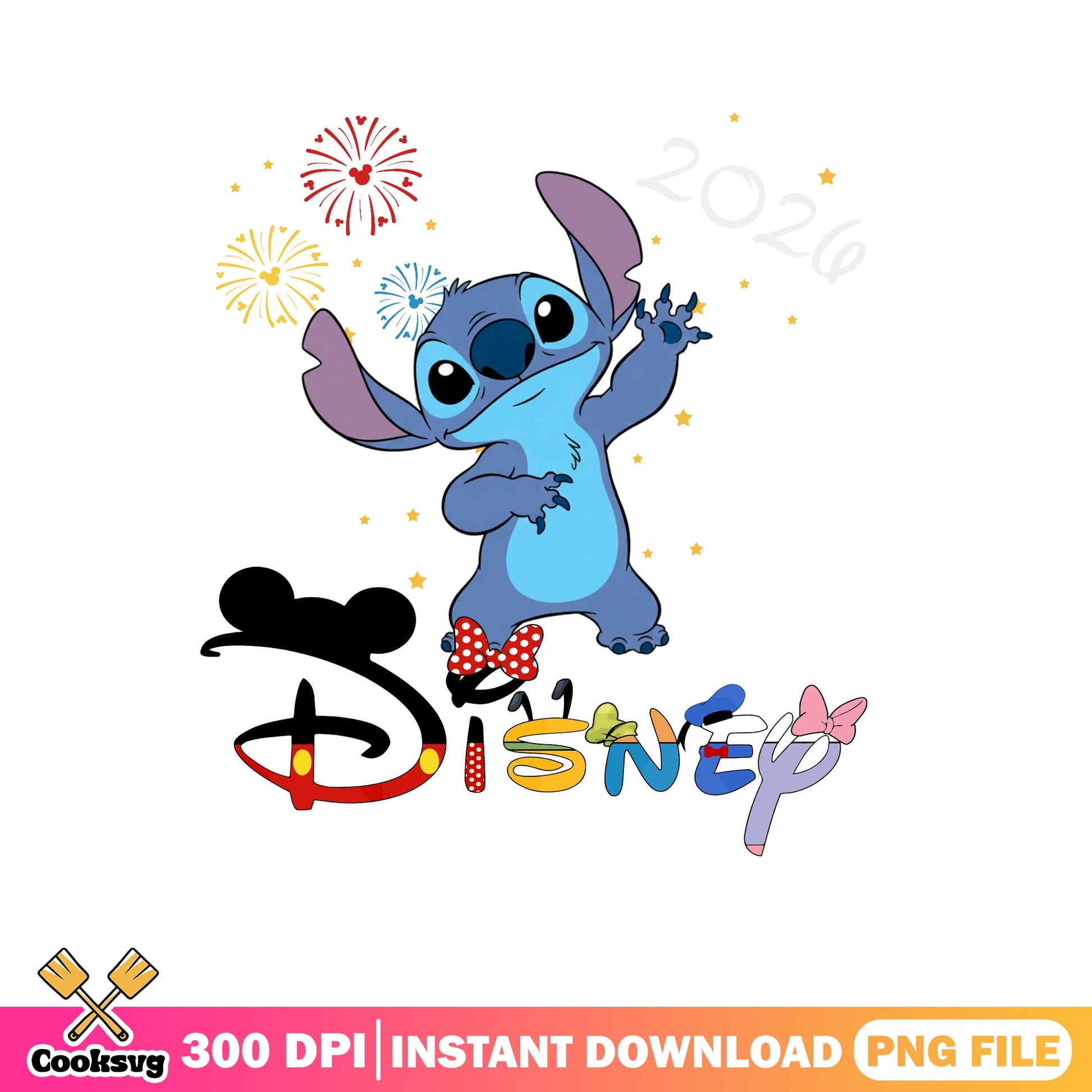 Stitch Disney 4th Of July PNG, Fireworks Disney PNG, Lilo And Stitch PNG
