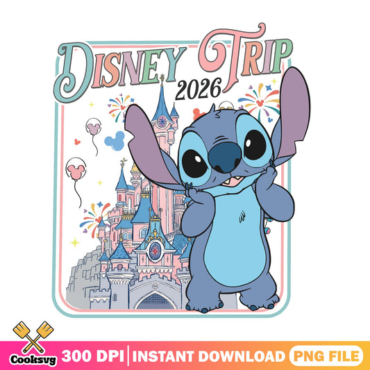 Stitch Disney Trip 2026 PNG, Lilo And Stitch PNG, Disney PNG