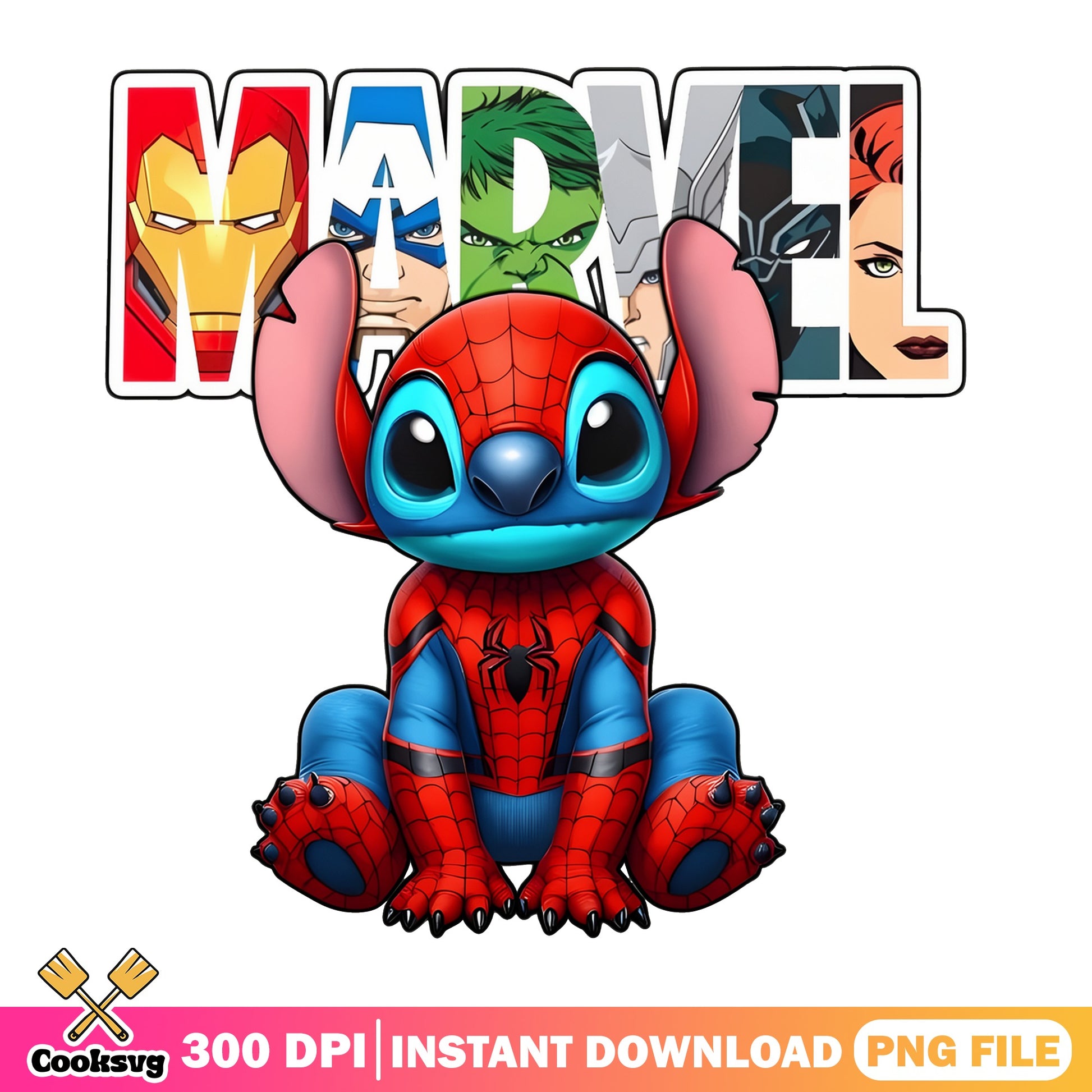 Stitch Spiderman Marvel Avengers PNG, Stitch PNG, Disney PNG