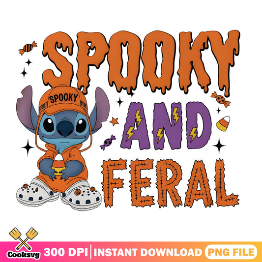 Stitch Spooky And Feral Halloween PNG, Disney PNG, Halloween PNG
