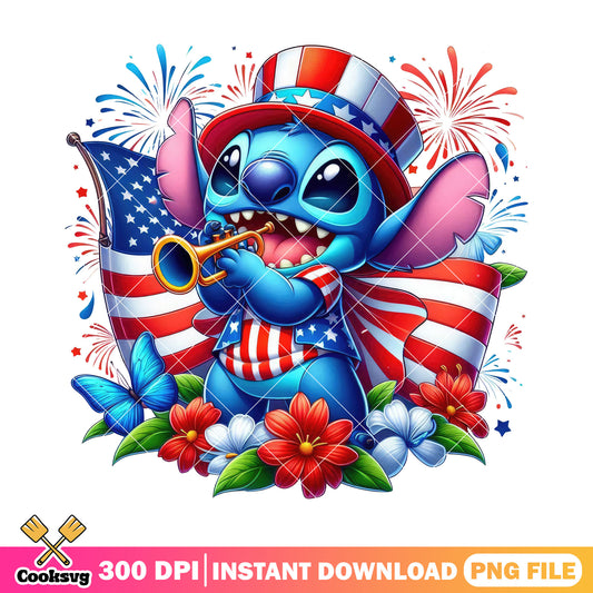 Stitch america 4th of july png, stitch 4th of july​ png, 4th of july png