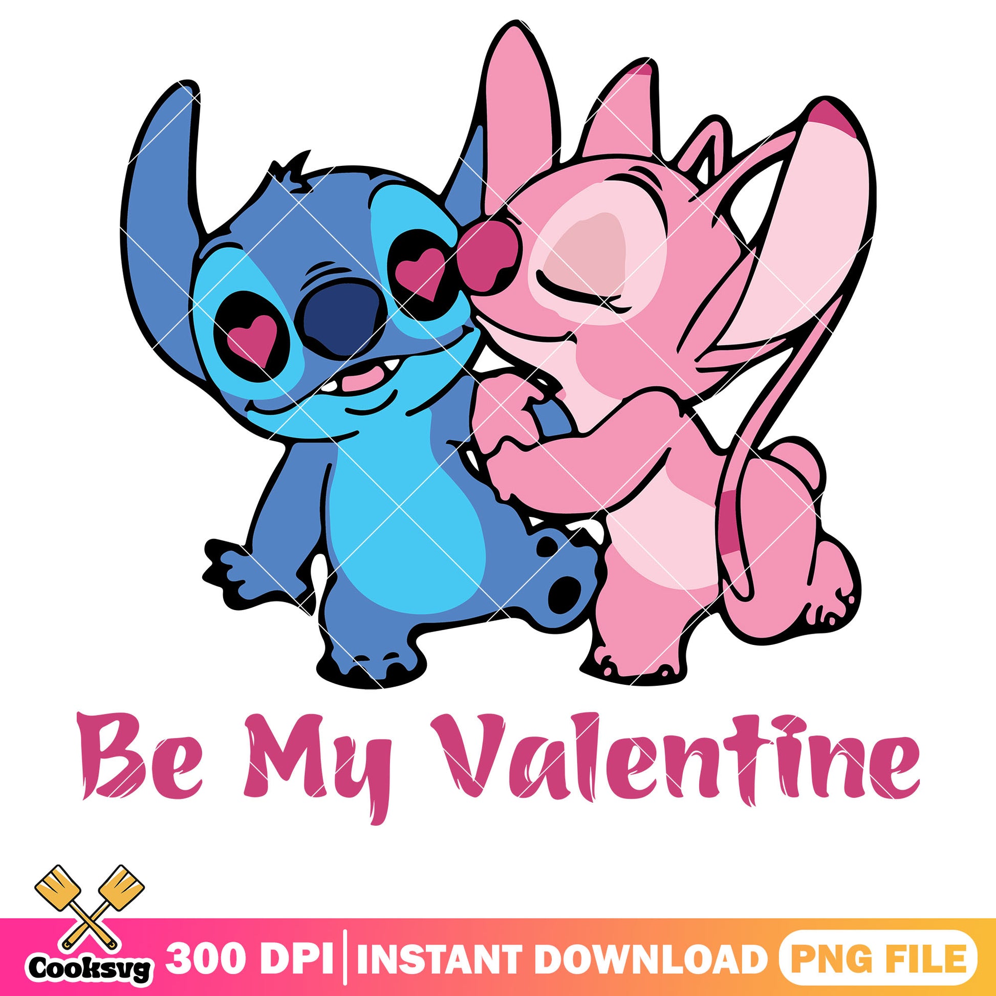 Stitch be my valentine angel png, my valentine png, stitch valentine png