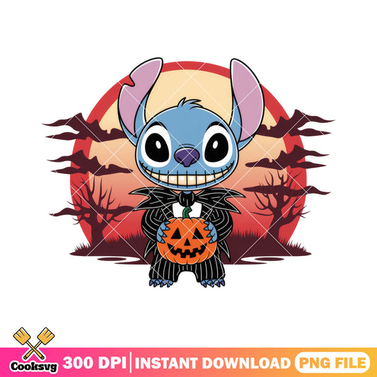 Stitch black outfit png, halloween stitch png, stitch outfit png