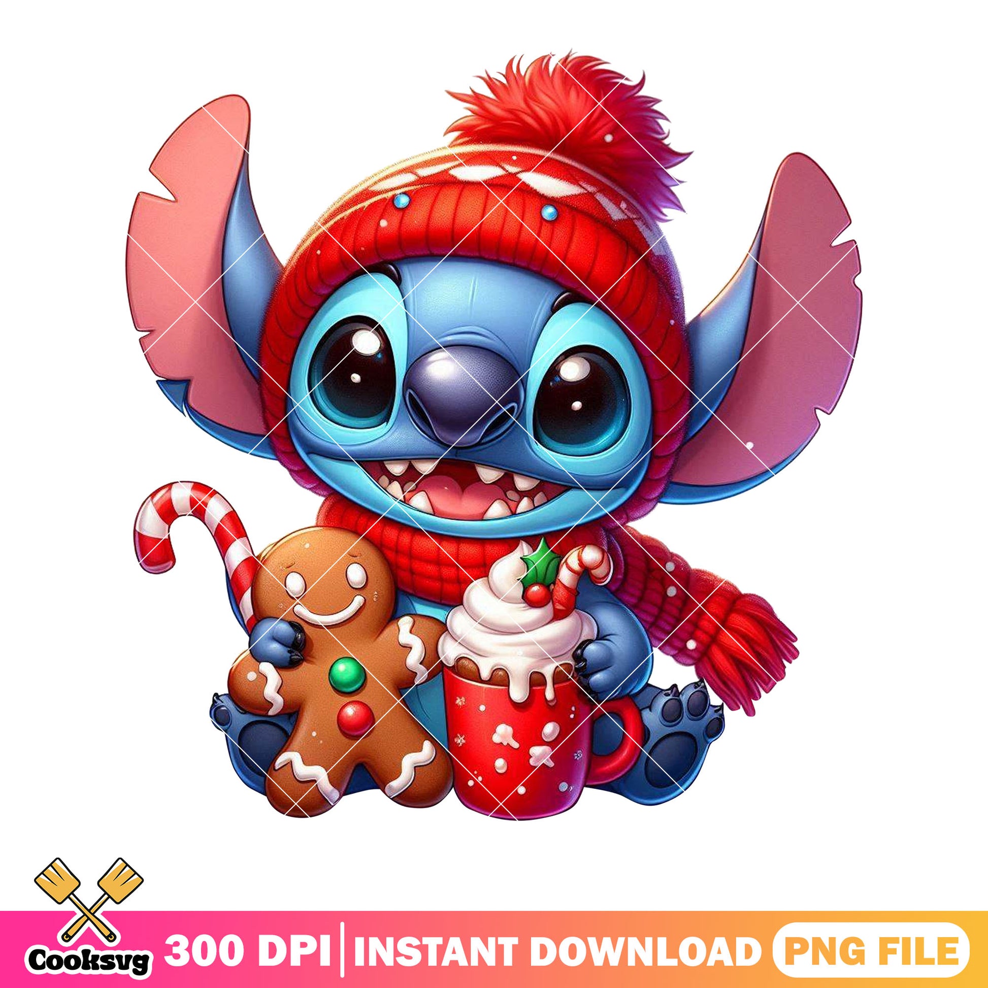 Stitch christmas wallpaper​ png, lilo and stitch png, card stitch png