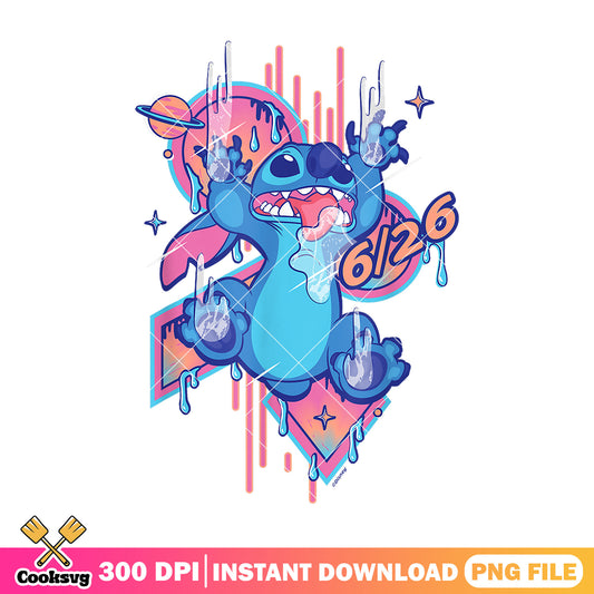 Stitch colorful 626 day png file, 626 stitch png, 626 day stitch png