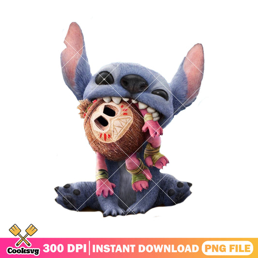 Stitch disney and coconut movie png, movie stitch png, stitch movie 2025 png