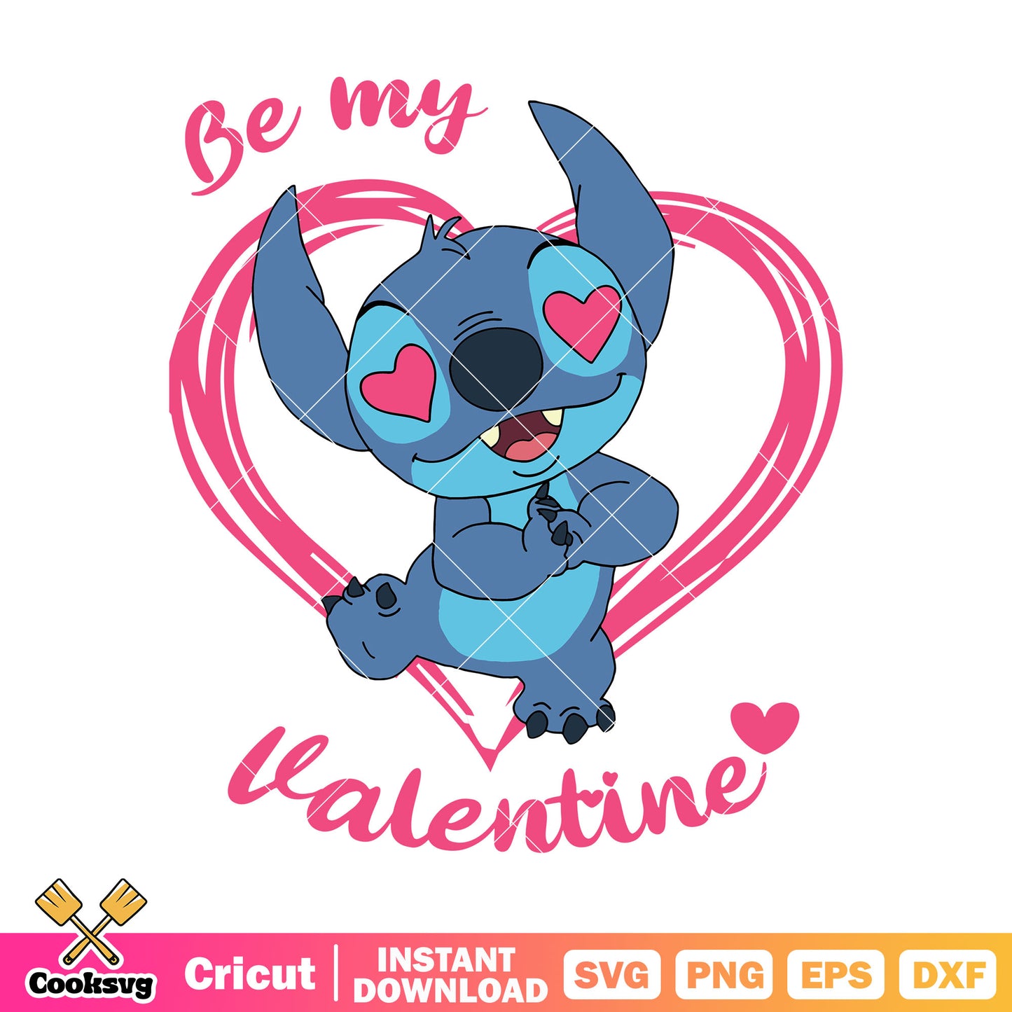 Stitch disney be my valentine svg, stitch valentine svg