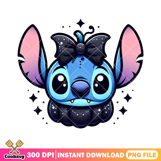 Stitch disney character face design png, happy halloween png