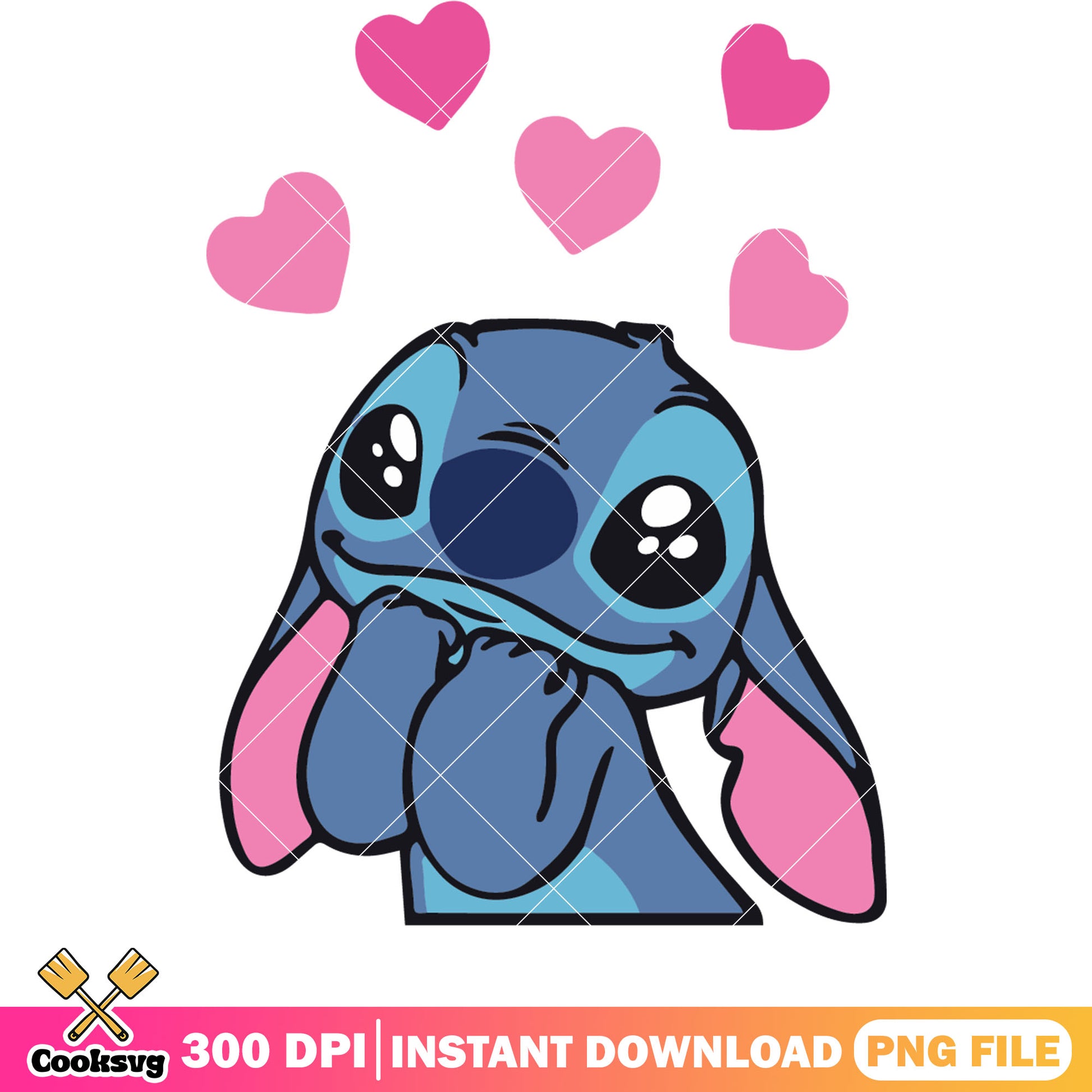 Stitch disney cute valentine png file, stitch valentine png