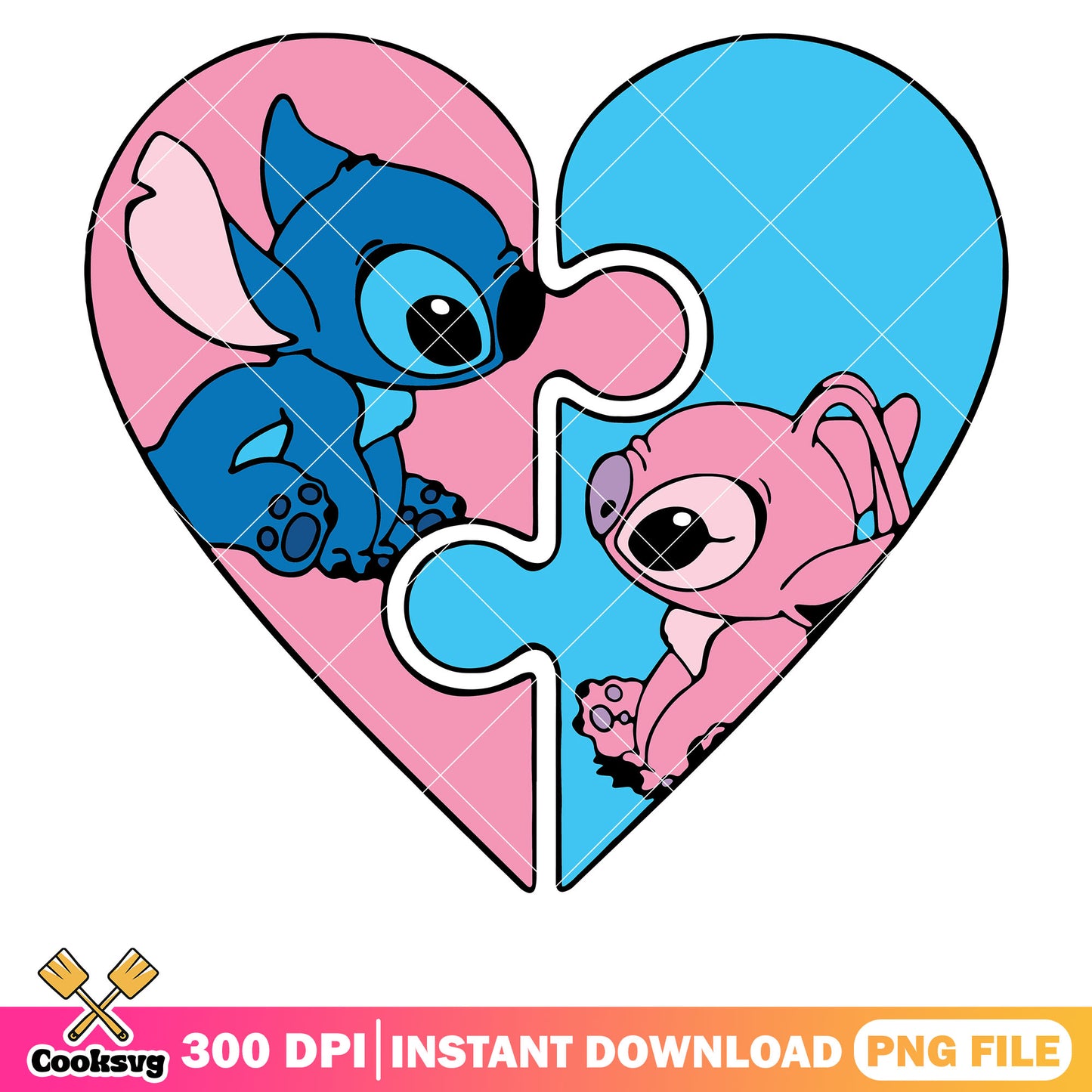 Stitch disney love angel valentine png, stitch valentine png