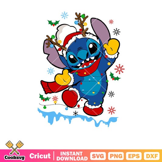 Stitch disney love christmas svg