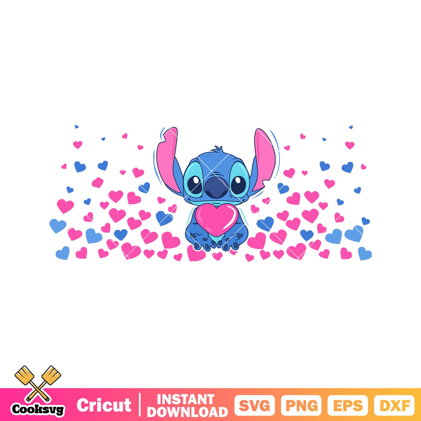 Stitch disney love valentine svg design, stitch valentine svg