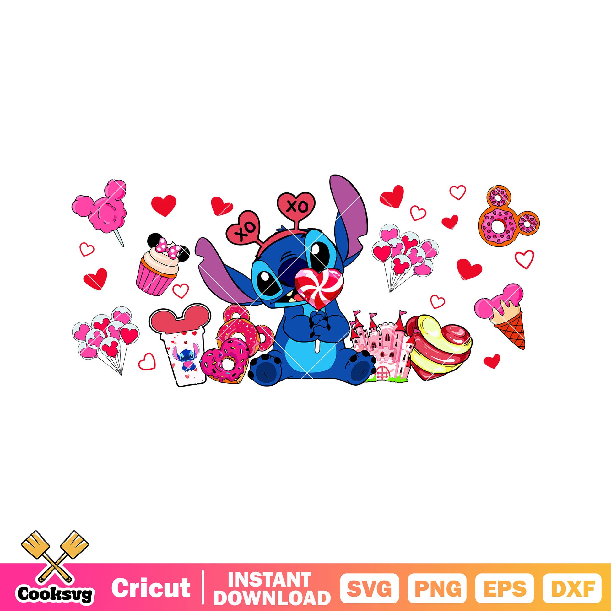 Stitch disney snacks valentine svg, stitch valentine svg