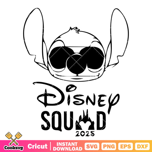 Stitch disney squad 2025 svg file, disney squad svg, mickey disney svg