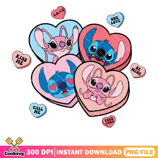 Stitch disney valentine vibes png, stitch valentine png, valentine vibes png