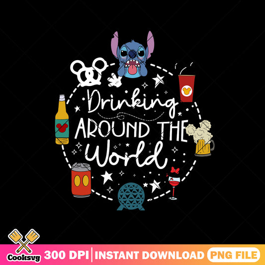 Stitch drink world png, stitch movie​ png, disney resorts​ png