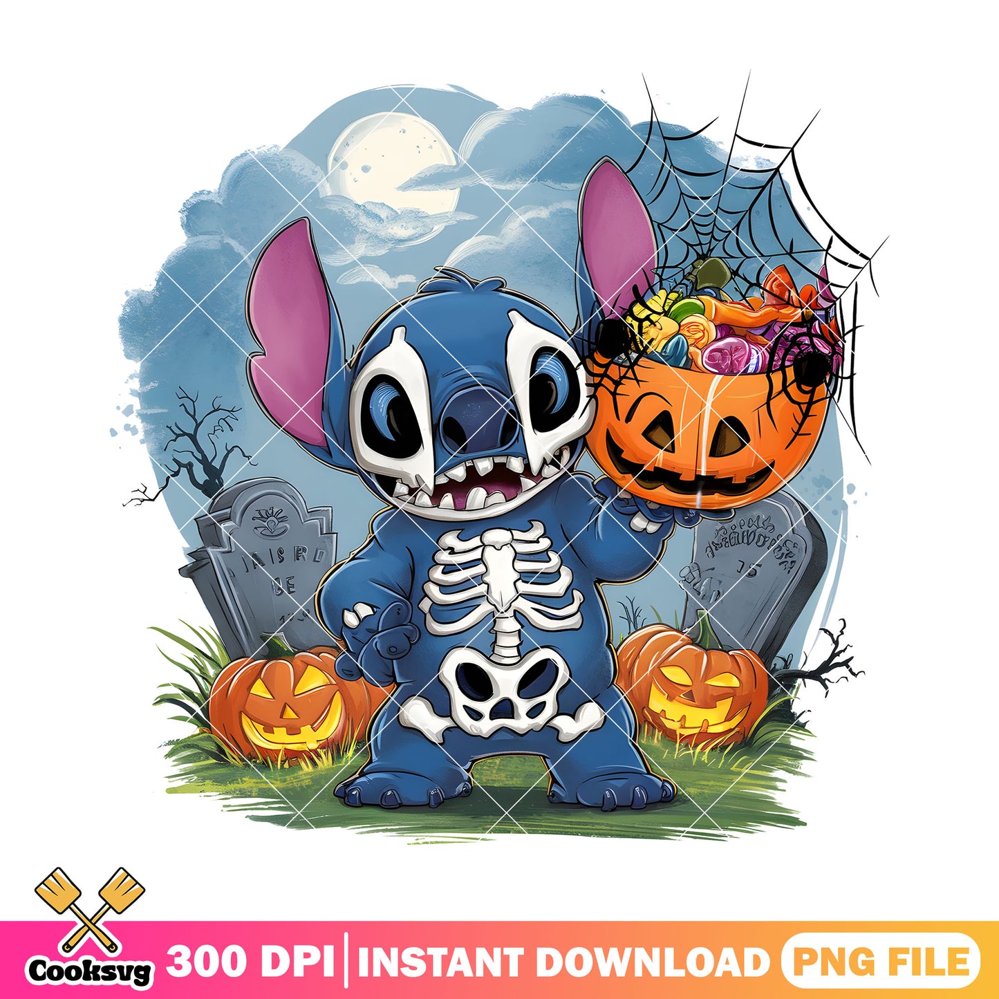 Stitch ghost candy png, halloween candy png, disney movies png