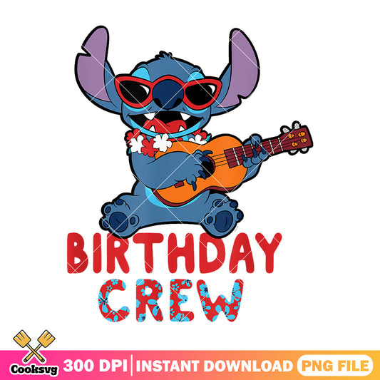 Stitch hawaii birthday crew png, stitch birthday png, birthday crew png