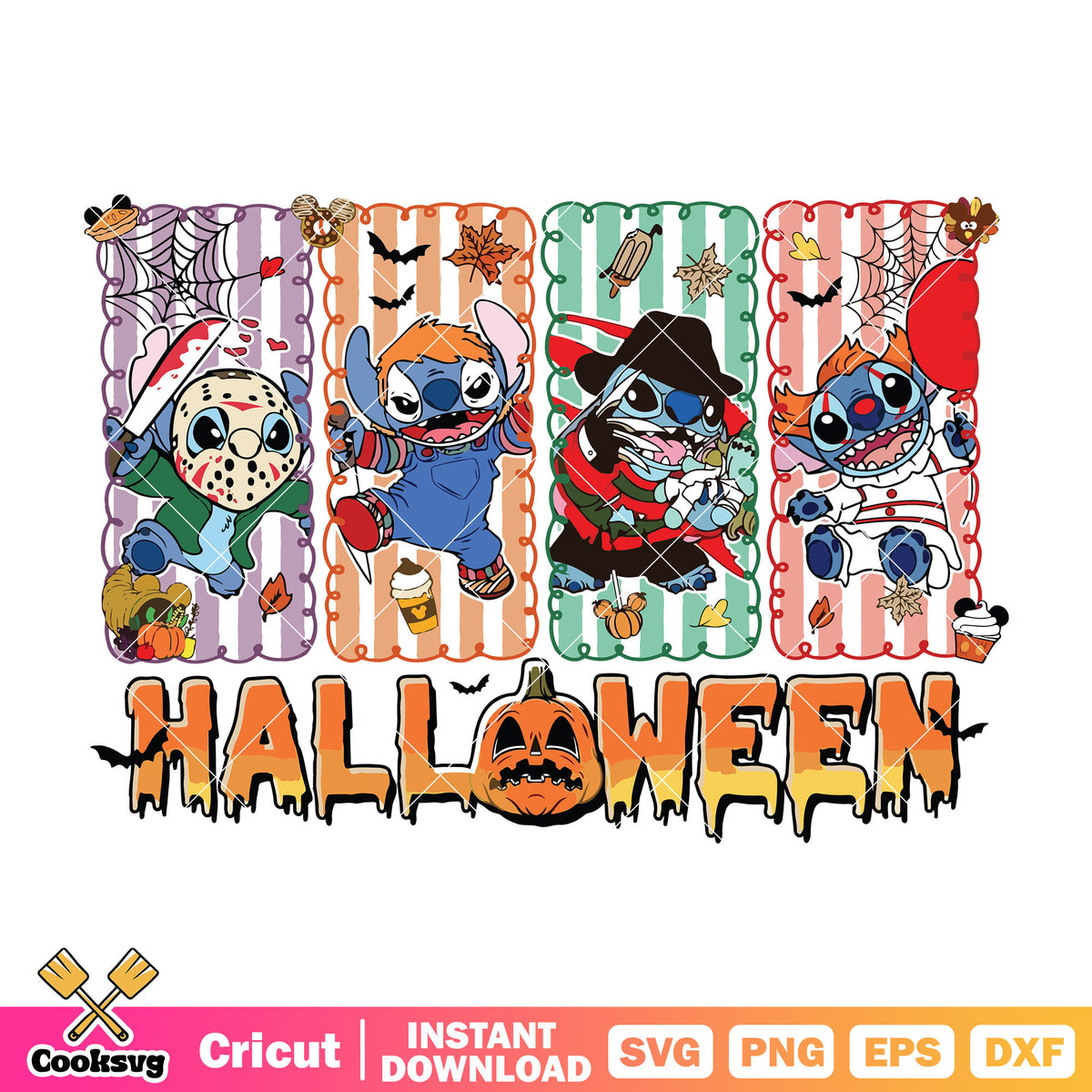 Horror Stitching Vector Stitch horror halloween vibes svg, halloween stitch svg, horror movies ...