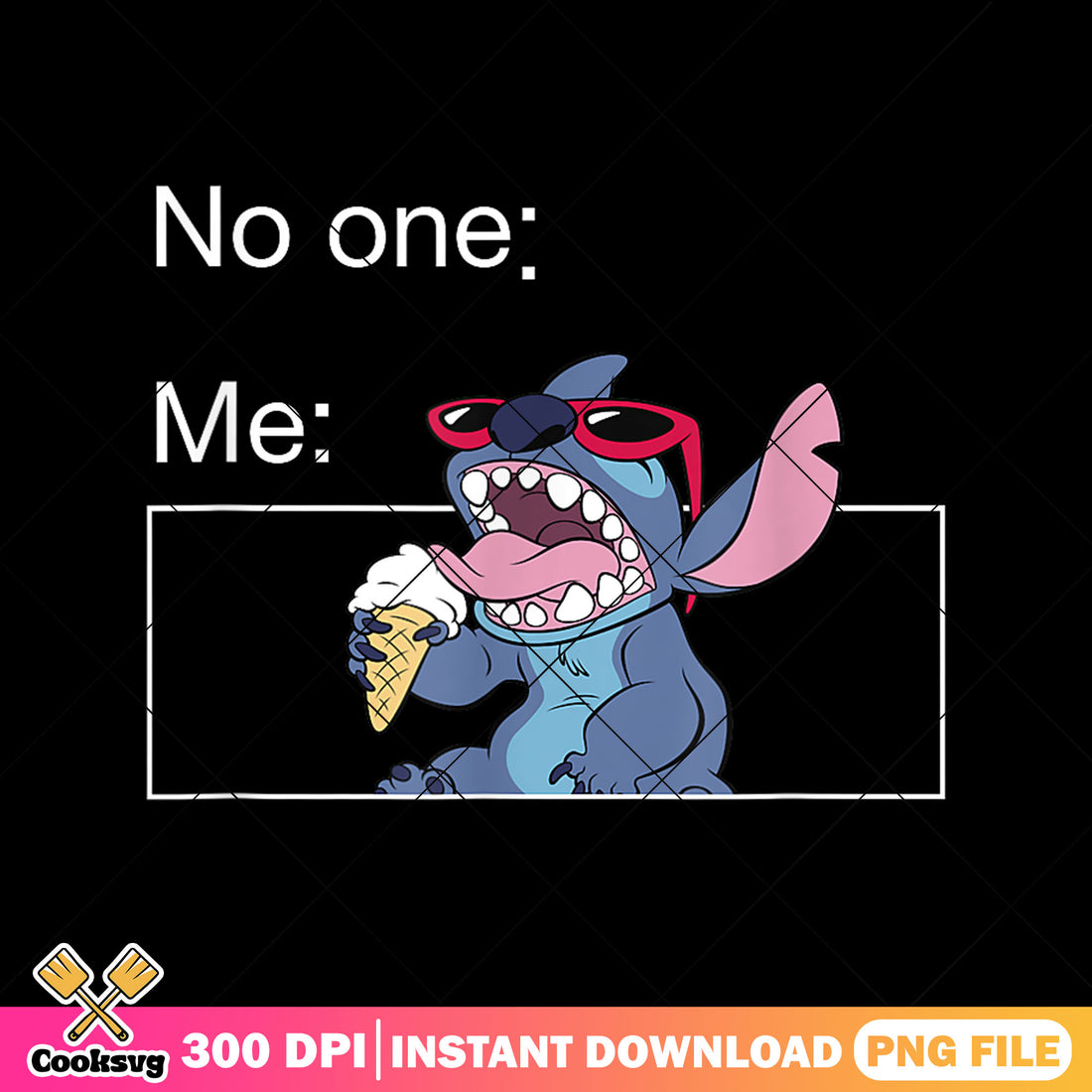 Stitch no one me ice cream png, stitch ice cream png, stitch sunglasse ...