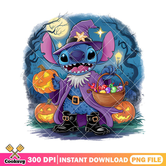 Stitch pumpkin candy png, halloween candy png, disney movies png