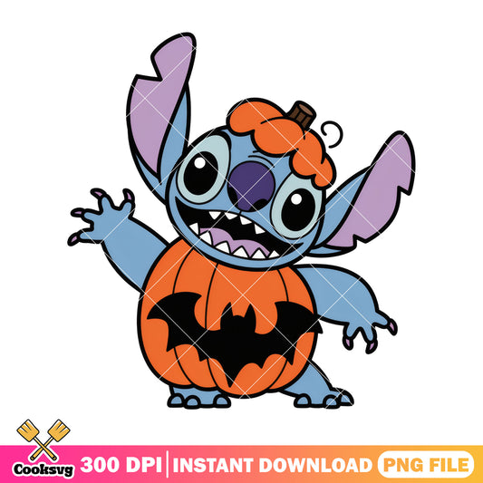 Stitch pumpkin cos png, halloween returns​ png, stitch movie​ png