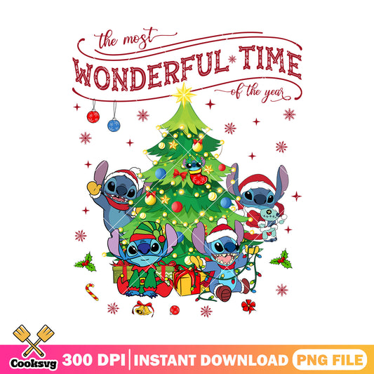 Stitch the most wonderful time png