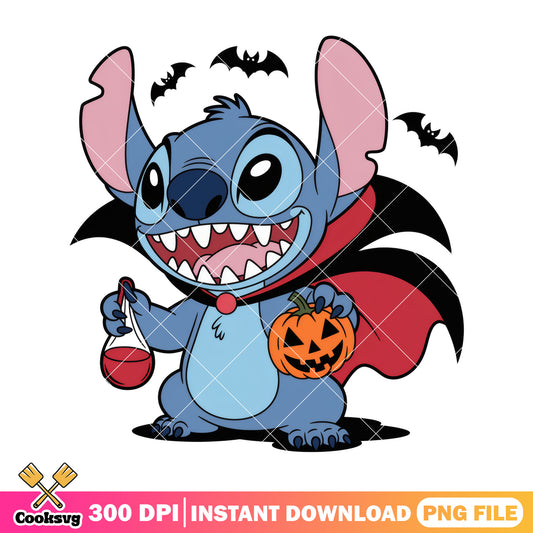 Stitch vampire lord png, halloween candy​ png, lilo and stitch png