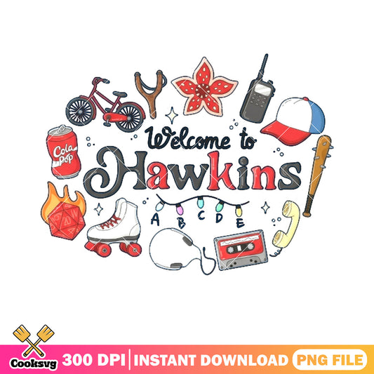 Strange hawkins town png, movie posters png, stranger things ​​png
