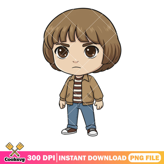 Stranger things will chibi png, horror series png, stranger things ​​png