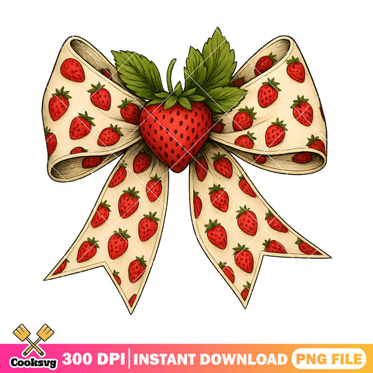 Strawberry and bow tie png design, tie a bow tie png, strawberry png