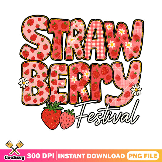 Strawberry festival png design, strawberry festival 2025​ png