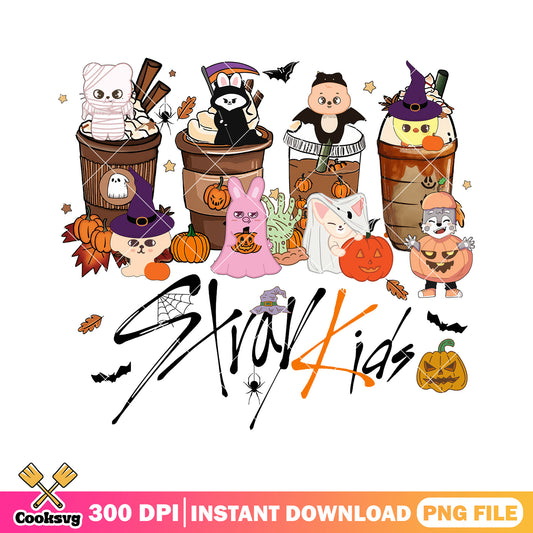 Stray kids fall vibes png, stray kids​ png, halloween costumes png