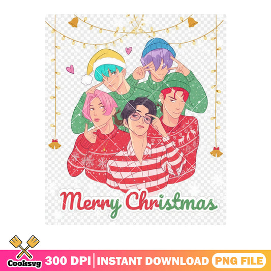String lights christmas png, saja boys png, merry christmas png