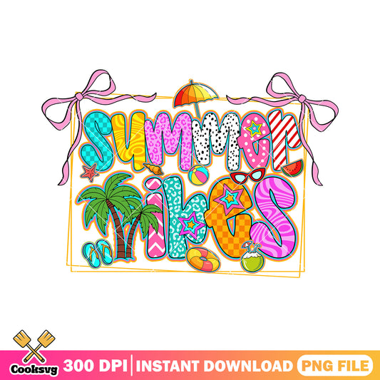 Summer bow tie vibes png design, summer vibes png, bow tie summer png