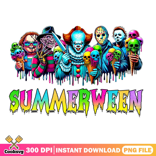 Summerween Horror Characters PNG, Halloween Killers PNG, Horror Movie PNG
