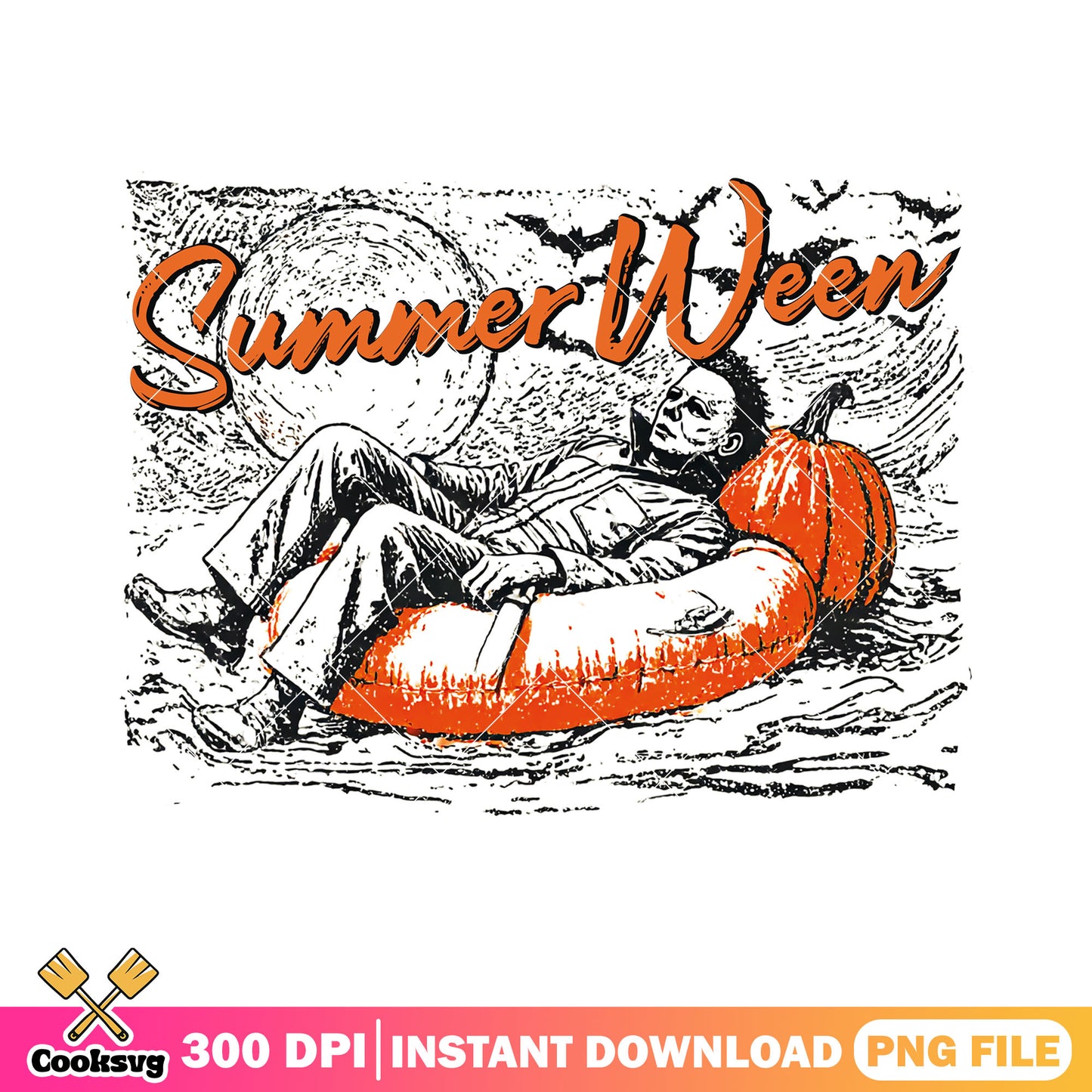 Summerween michael myers png, summer vibes png, horror character png