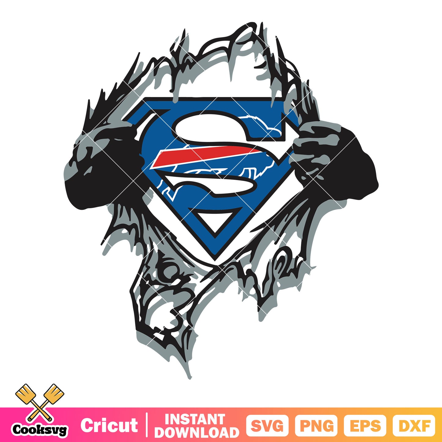 Superman bulls nfl team svg, bills​ svg, buffalo bills svg