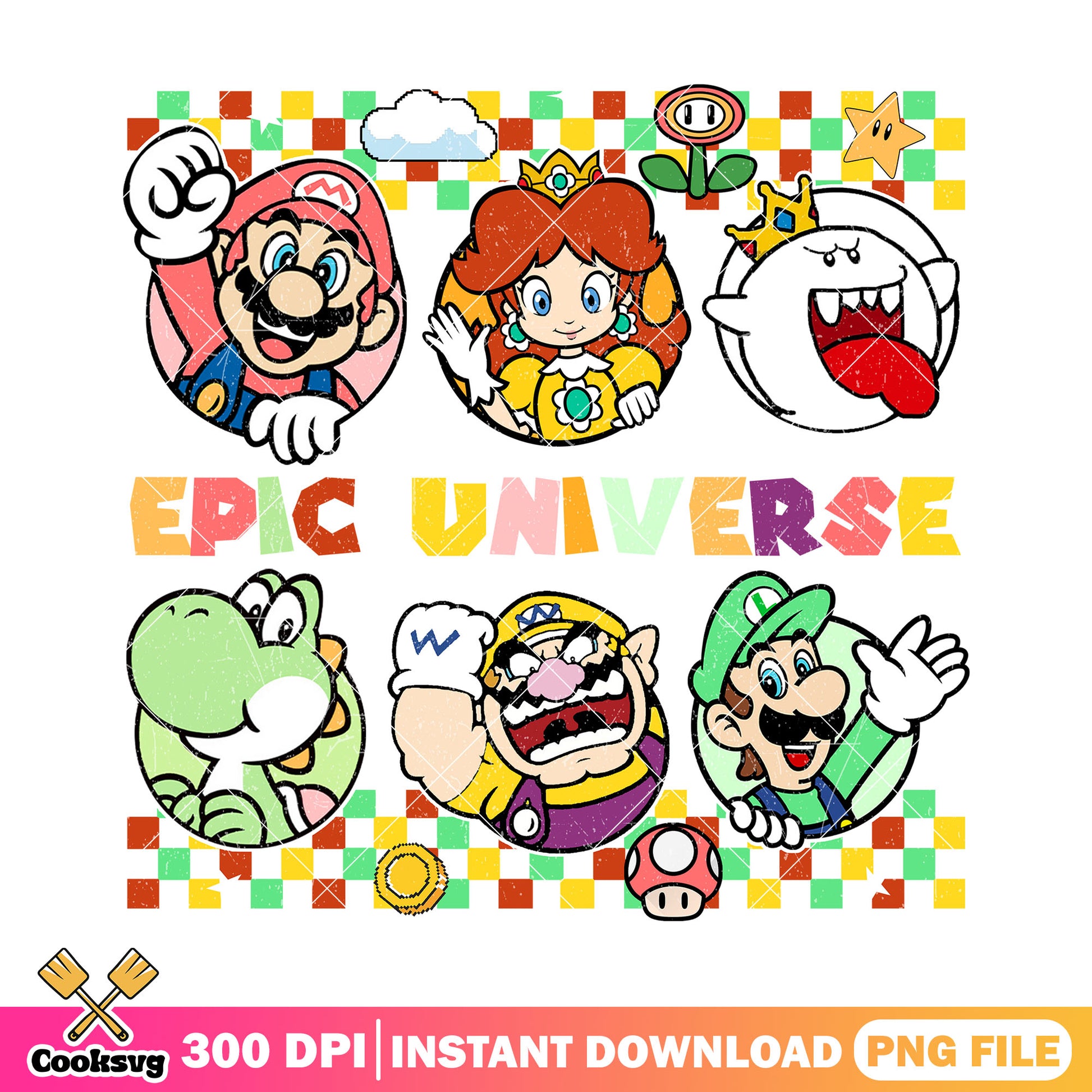 Super mario friends png, super mario png, epic universe png