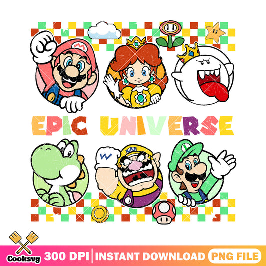 Super mario friends png, super mario png, epic universe png