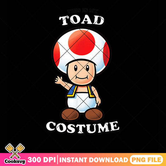 Super mario toad costume png, nintendo art png, cute baby toad​ png