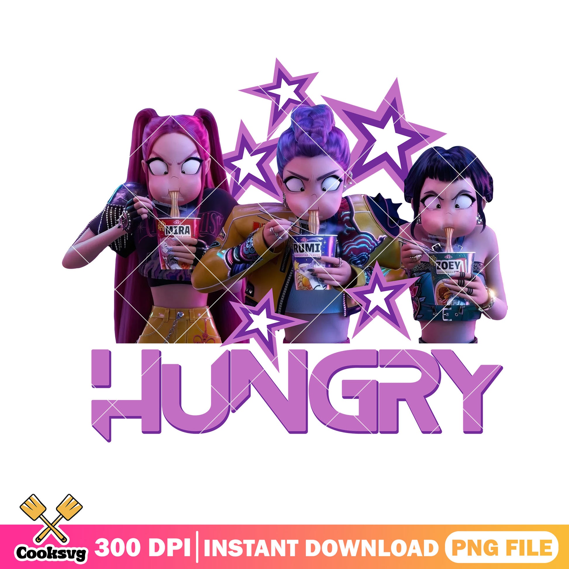Super star hungry png, kpop demon hunters png, huntrix png
