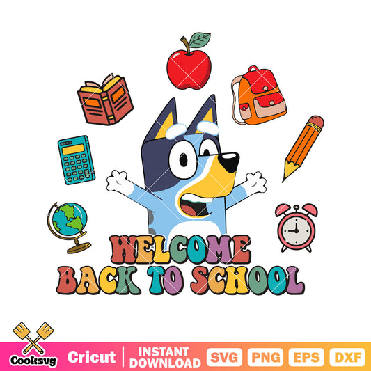 Supplies bluey welcome back to school svg, bluey episodes​ svg, bluey book svg