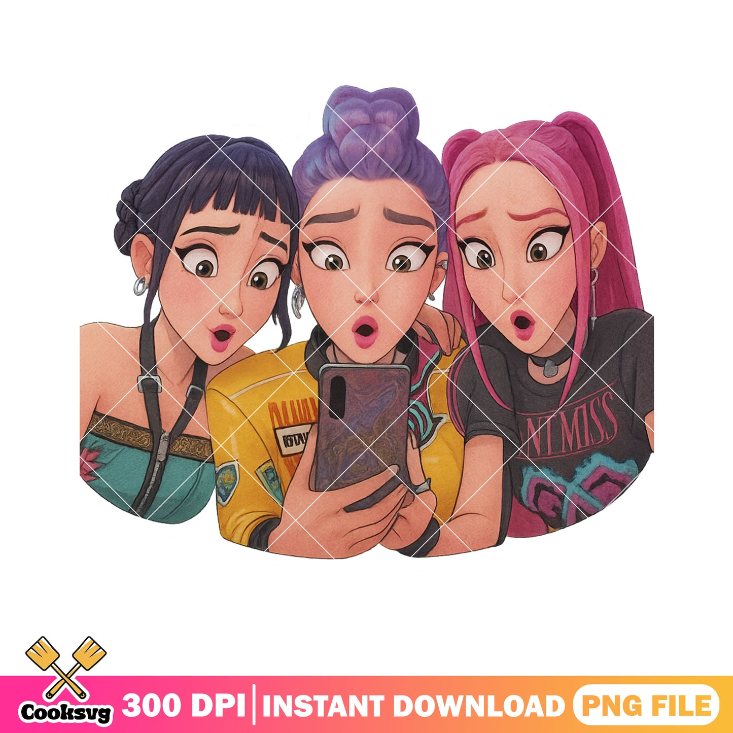 Suprise face rumi zoey mira huntrix png, kpop demon hunter png