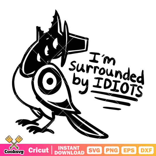 Sussy Im surrounded by idiot svg, sussy kpop svg, kpop demon hunters svg