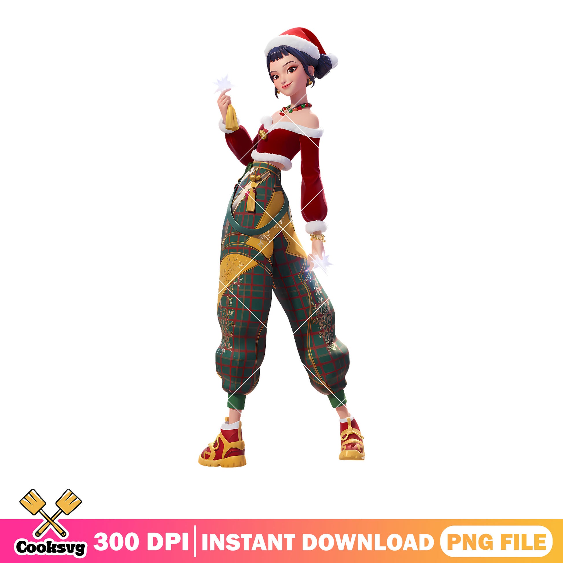 Swag zoey hip hop christmas png, kpop demon hunters png, huntrix png
